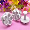 3Pcs Flower Plunger Cookie Cutter Diy Blossom Flower Cake Fondant Cake Mold