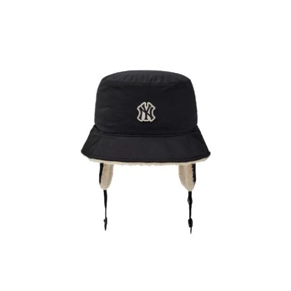 [MLB] Kids  Cap JQT 7AWMR0246-50BKS Gorpcore Fleece Reversible Earflap Bucket Hat New York Yankees 54H