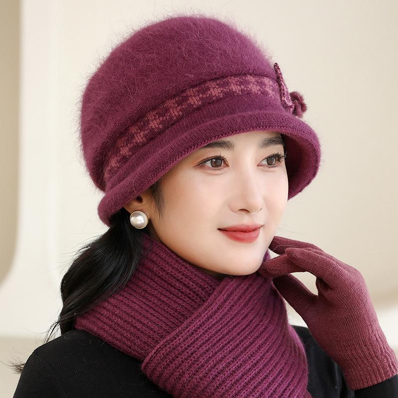 Chapeau Tricoté Automne Hiver Mode Extérieure Chapeau Pelucheux Chapeau Adulte Chapeau Tricoté Chaud Épaissi Remplacement Cheveux Féminin