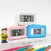 Student Smart Digital Alarm Clock Black White LCD Display with Temperature Calendar Timer for Bedroom Office (Without Battery)