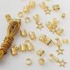 PCS European and American TEA SHEIN Popular DIY Wig Dreadlocks Jewelry Accessories Star Pendant Winding Rope Hair Ring