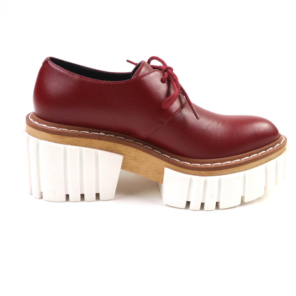 Great Stella McCartney Leather Shoes EMILIE LACEUP RUBY Leather Women 36 800268 Used