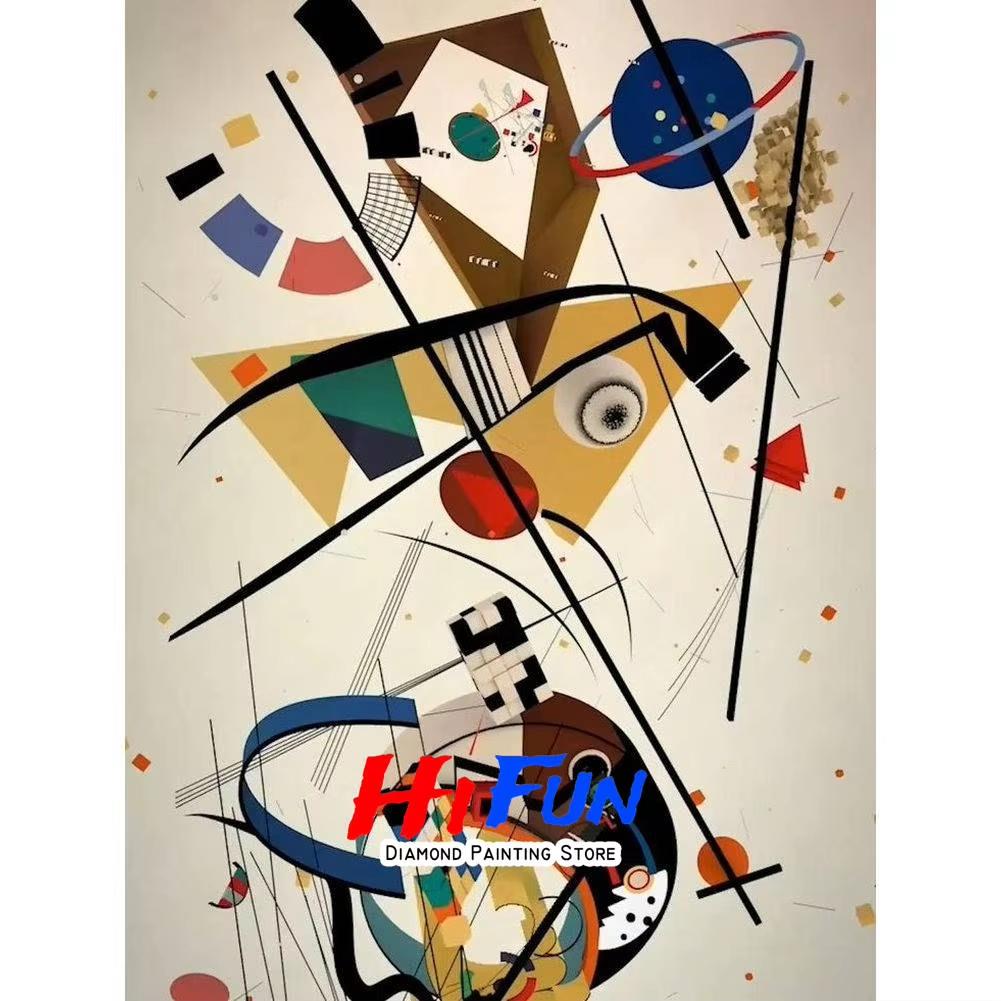Diamond Painting Full Drill Western Abstraction Art Wassily Kandinsky Poster Rhinestones Mosaic Embroidery Living Room Decor