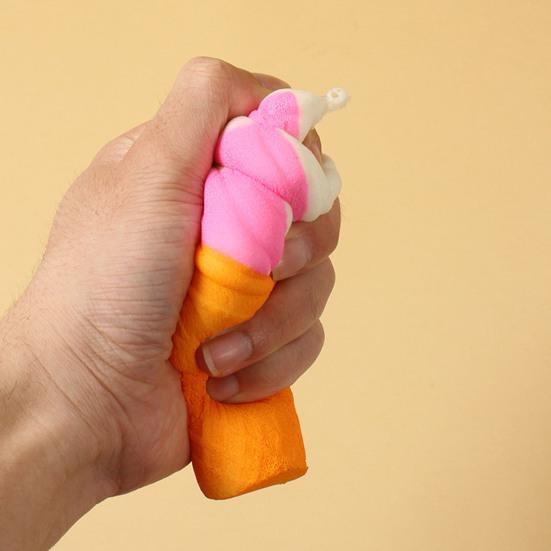 Ice Cream Cone Squeeze Toy Slow-Rising PU Fidget for Stress Relief Soft