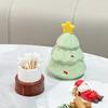 Porta-Palitos Árvore de Natal Fofa Cerâmica Caixa de Fio Dental Ornamento de Mesa Decoração de Natal