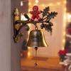 Weihnachten Willkommen Türklingel Willkommen Zuhause Glocke Gravierte Feiertagsglocke Weihnachtsmuster Hängende Türklingel für Wand Eingangsbereich Veranda Dekoration