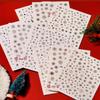 Snowflake Nail Stickers: White Back Adhesive Decals for Christmas, with Gold & Silver Laser Designs