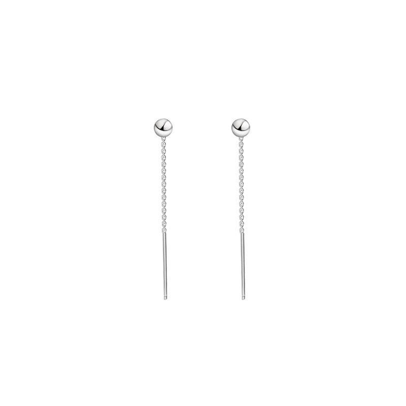 Korean Dangle Earring Geometric block Round Long Tassel Bar Drop Earrings For Women Minimalism Ear Line Kpop Jewelry Gift