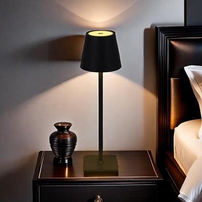 Rechargeable LED Touch Table Lamp: Dimmable All-Iron Design for Atmosphere, Camping, Bar, or Bedside.