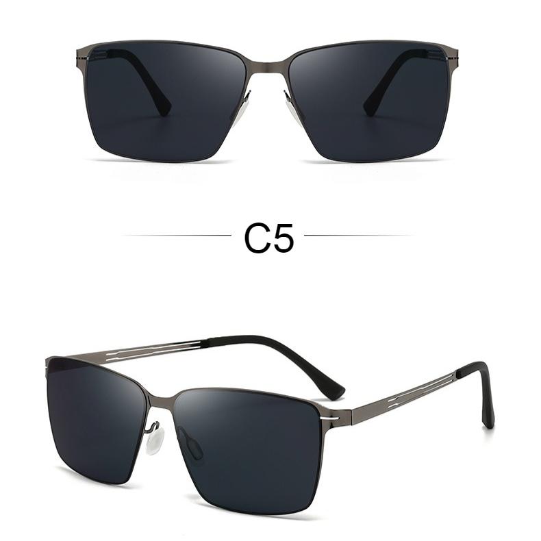 Men's Sunglasses, Metal Square Sunglasses, UV-proof Driving Fishing Sunglasses.