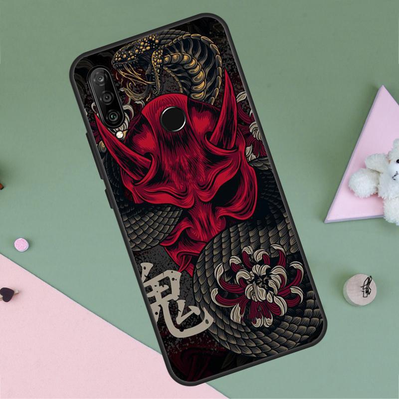 

Samurai Oni Mask For Huawei Nova 9 10 SE Y91 Y61 Y90 Y70 Y60 Y72 12s 12i 11i 7i 8i P60 Pro P30 P40 Lite Case Huawei P20 Pro