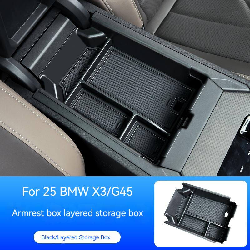 

For BMW X3 G45 2025 Black Center Console Armrest Storage Box Decoration Cover Trim Car Styling Interior Accessories чёрный