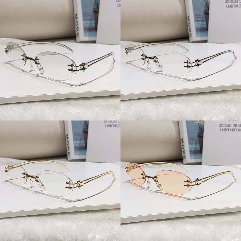 Jennie Style Oval Cat Eye Sunglasses With Uv400 Protection For Fashionable Outings