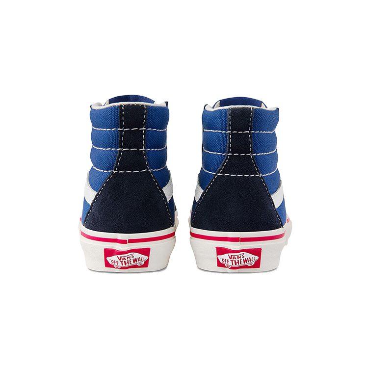 Vans SK8 Slip Resistant Abrasion Resistant High top Kids' Skateboarding Shoes Blue Black Children Aged 3 7 Years Old VN0A4BUW2ND