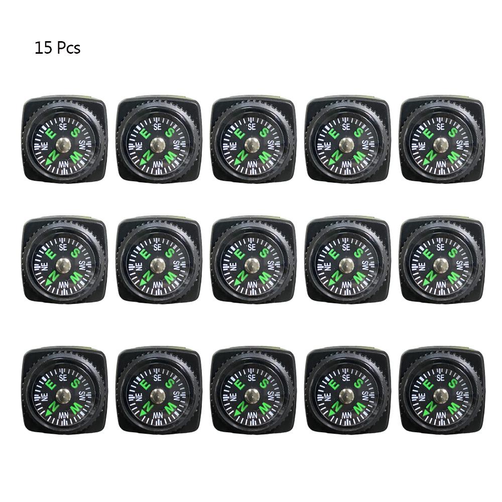 10/15/20Pcs Mini Wristband Compass Portable Detachable Compass Outdoor Camping Hiking Travel Emergency Survival Navigation Tool