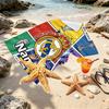 Custom Name Personalized Real Madrid Football Print Beach Towel, for Trip Camping Beach Party Home Decor, Birthday Gift for Family & Friends