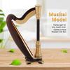 Wooden Miniature Harp Replica with Gift Case Instrument Model Musical Gifts Ornaments