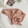 Cotton and linen silk scarf neck small square scarf summer retro literary floral decoration neck protection small scarf scarf headscarf headband