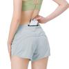 Women Shorts Breathable Quick Dry Tummy Control Sweat-absorbent with Zipper Pocket Fitness Workout Solid Color Summer Women Workout Training Shorts