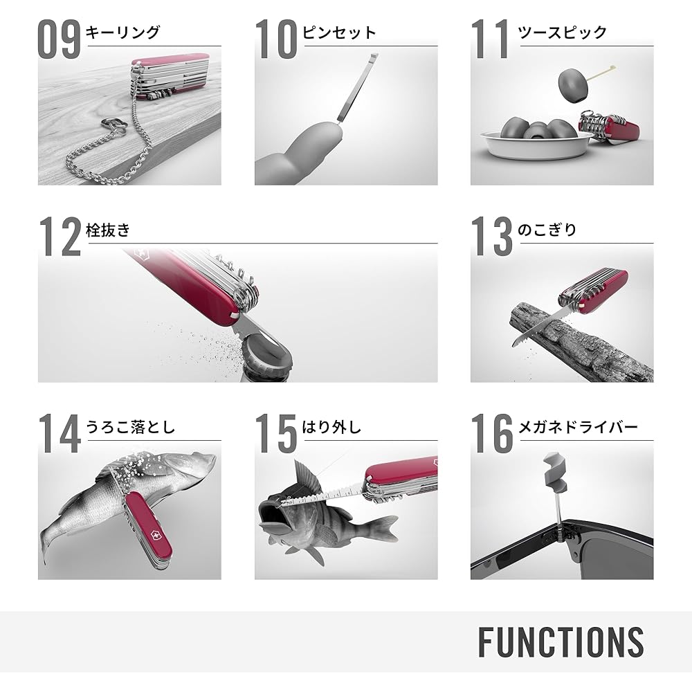 Victorinox SwissChamp Black Multi-Tool with 33 Functions, Pliers, Scissors, and Magnifier Camping Gear