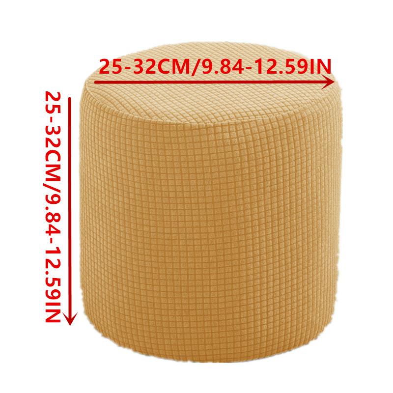 Round Stool Cover Thick Elastic Round Seat Covers Solid Color Simply Seat Case Living Room Chair Protector Household Supply