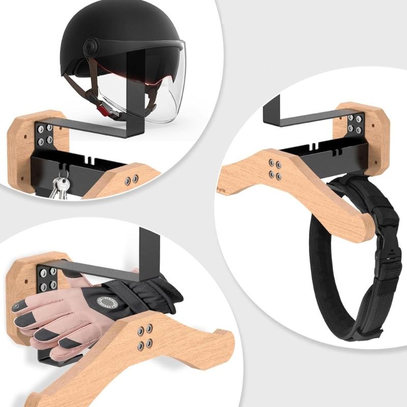 Zweistöckige Indoor-Aufbewahrung, Wandregal für Helm & Oberbekleidung für die Diele, das Schlafzimmer oder die Ecke für tägliche Ausrüstung