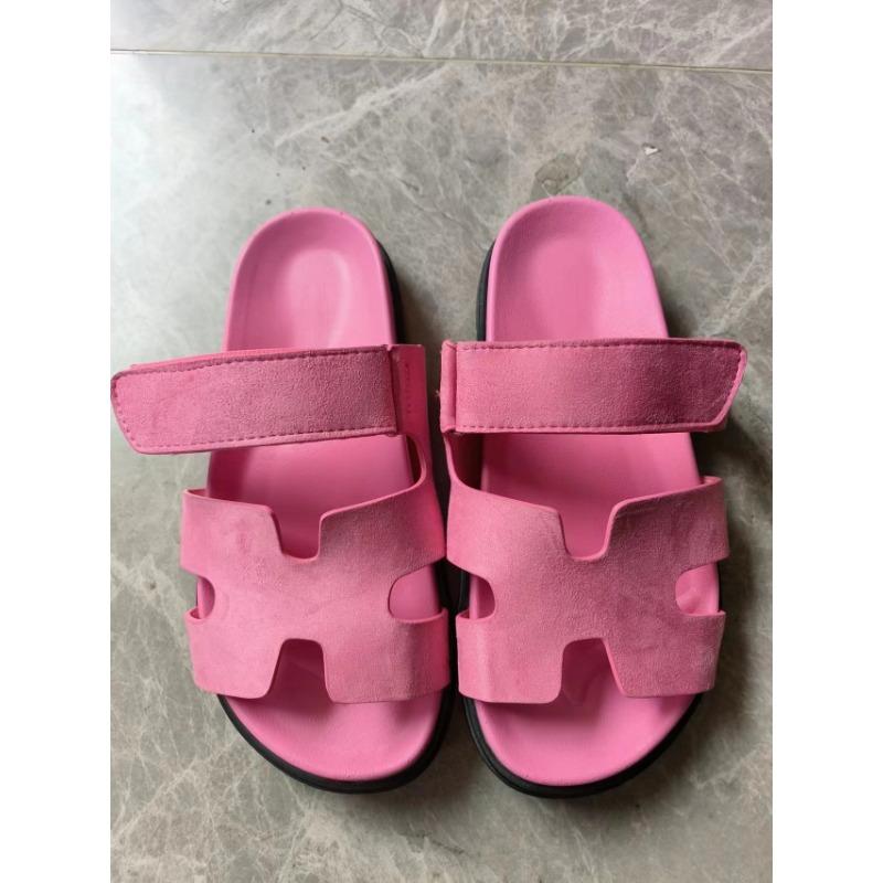 Sandales à semelles épaisses, fermeture Velcro grande taille, couleurs contrastées, adaptées aux chaussures décontractées pour femmes, polyvalentes et polyvalentes