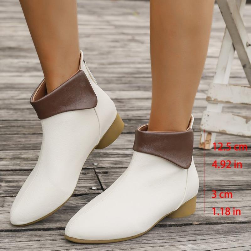 Fashion Booties Women's Block Heel Kitten Heel British Style Ankle Boots 2025 New Spring and Autumn