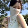 Summer Uv Protection Mask Sun Proof Bib Veil Sunscreen Face Cover Mesh Breathable Face Scarves Neck Wrap Cover