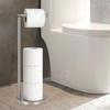 Toilet Paper Holder Free Standing Kitchen Paper Hanger Rack Stainless Steel Standing Toilet Roll Rack For Nightstand Vanity