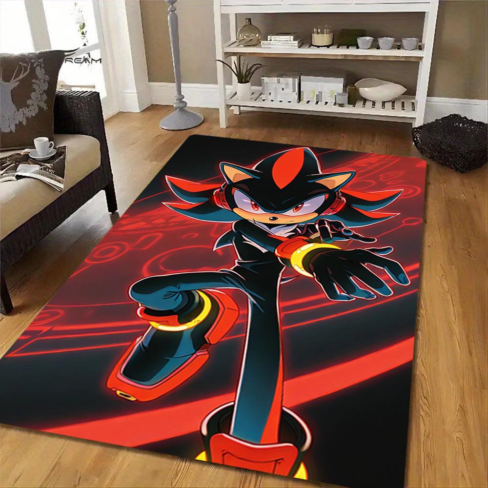 Sonic The Hedgehog Comic Book Decoration,Carpet,Living Room,Bedroom, Non-slip,Square rug