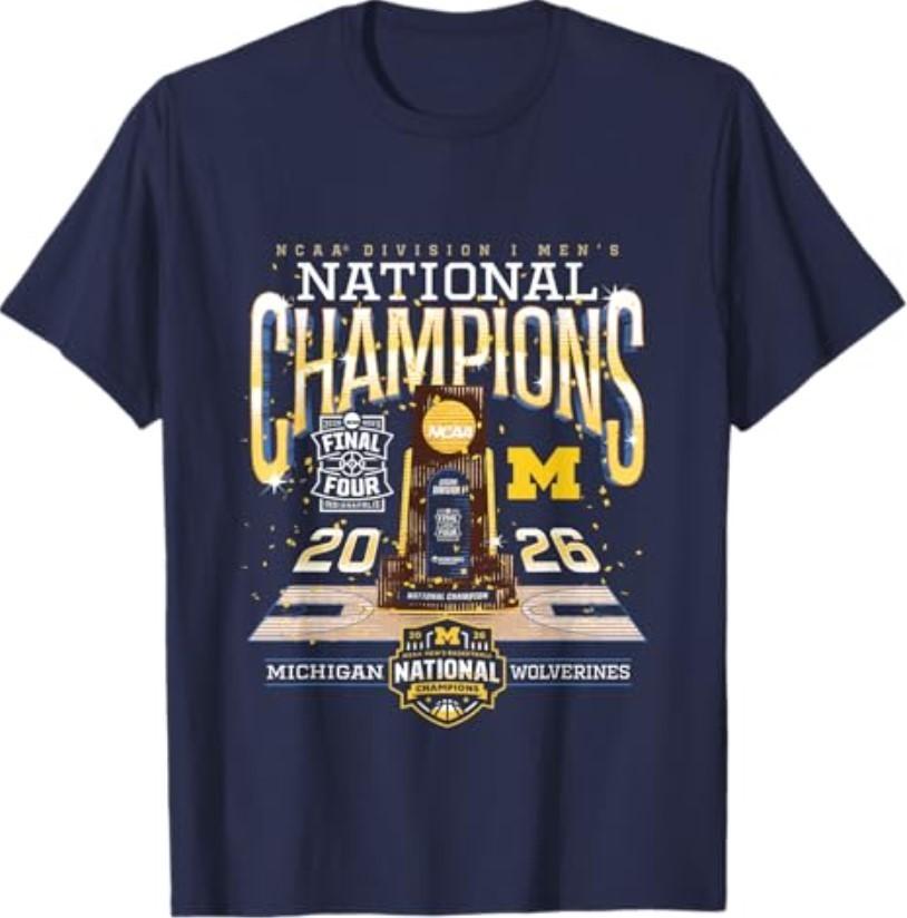 Michigan Men s Basketball National Champions March Madness T-Shirt S