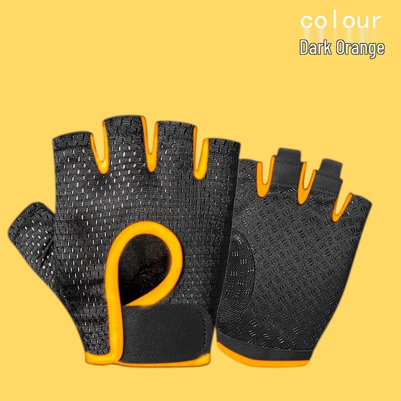 Ademende Mesh Halve Vinger Fitnesshandschoenen voor Mannen & Vrouwen - Antislip, Anti-Eelt, Ideaal voor Gym, Yoga, Fietsen en Sport