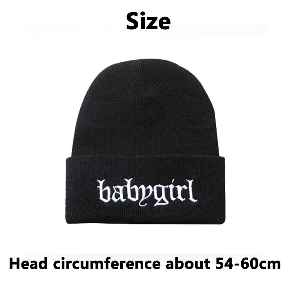 Send girlfriend Hip hop cold cap Embroidery Warm hood Knitted hat Babygirl Wool cap Winter