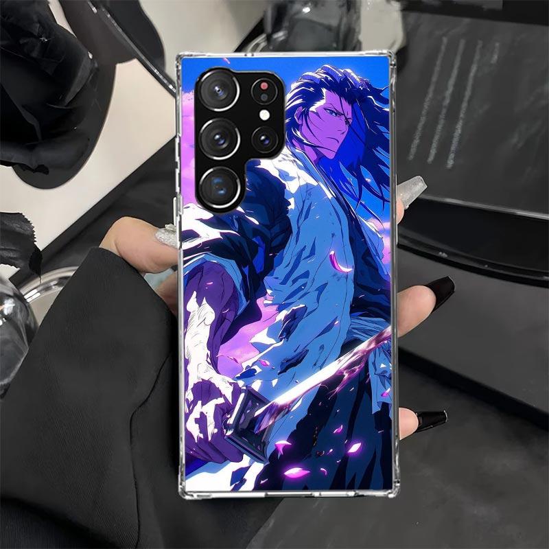 

Bleach Kuchiki Byakuya Phone Case for Samsung Galaxy S25 S24 S23 Ultra S22 S21 S20 FE S10 Plus S25Edge Soft Print Cover Coque Ga Samsung S25 Edge