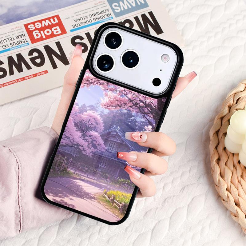 Cherry Blossom Bumper Phone Case For IPhone 17 16e 15 14 13 12 11 Pro Max Air Mini Soft Protective Cover