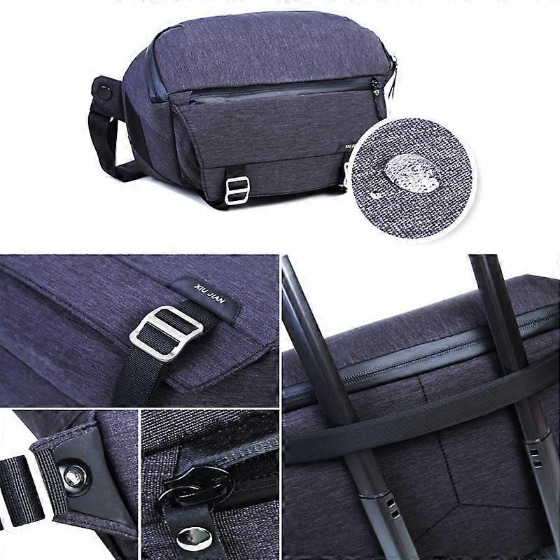 XIUJIAN Crossbody Waterproof Lightweight SLR Camera Bag, Color: 5L Dark Gray