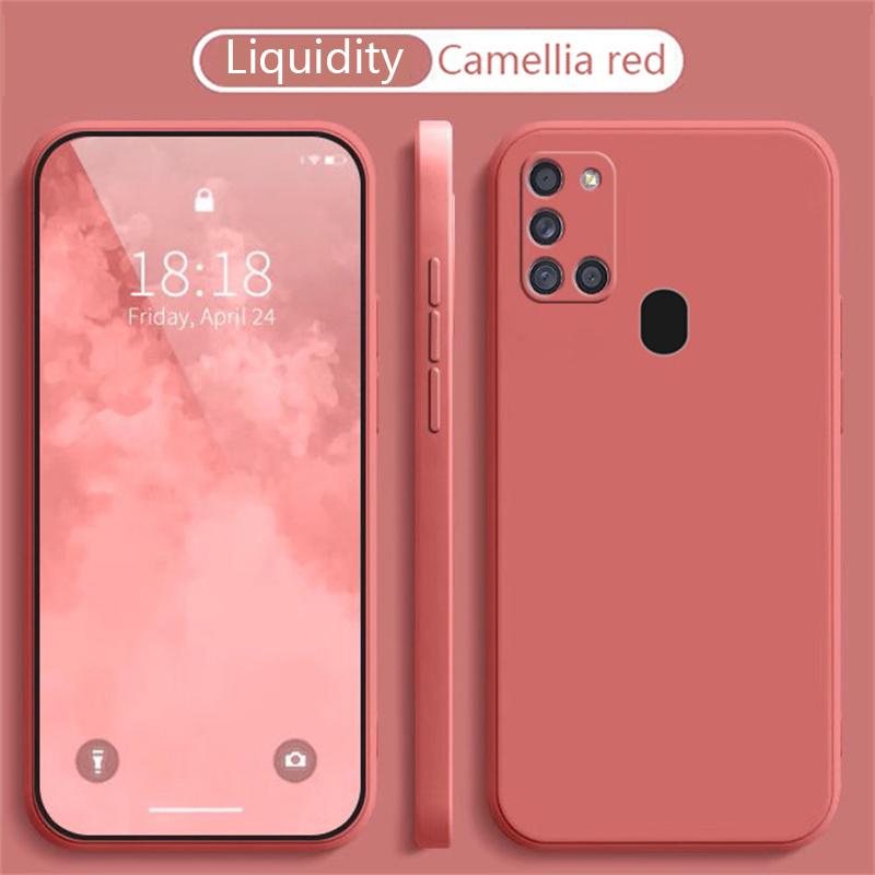 For Samsung A22 Galaxy A21S A31 A41 A51 A71 Bumper Cases Soft Protection Back Cover Fashion Shockproof Liquid Silicone Case