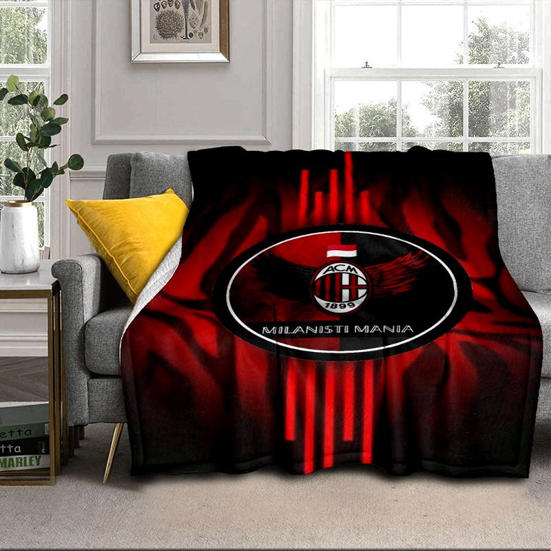 Ac Football Club Blanket Flannel Blanket for bed, sofa, Camping, Hiking, Picnic Essentials, gift for family Fan gifts