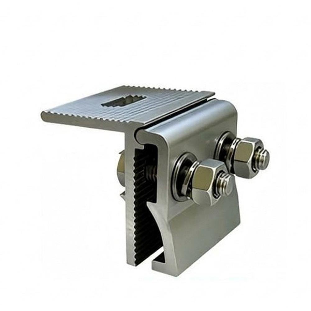Aluminum Alloy PV Roof Fold Clamps For Solar Panel Mounting Weather Resistant Racking Bracket Solar Panel Racking Fixtures