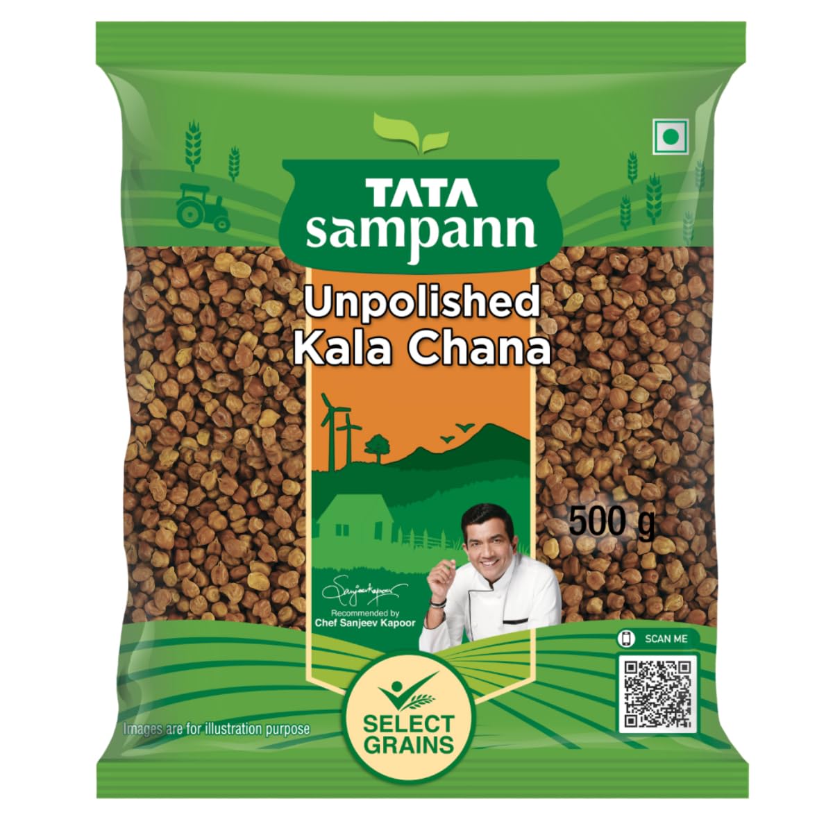 

Tata Sampann Unpolished Black Brown Chana 500g Pack Of 1 Premium Quality Protein Fiber Rich