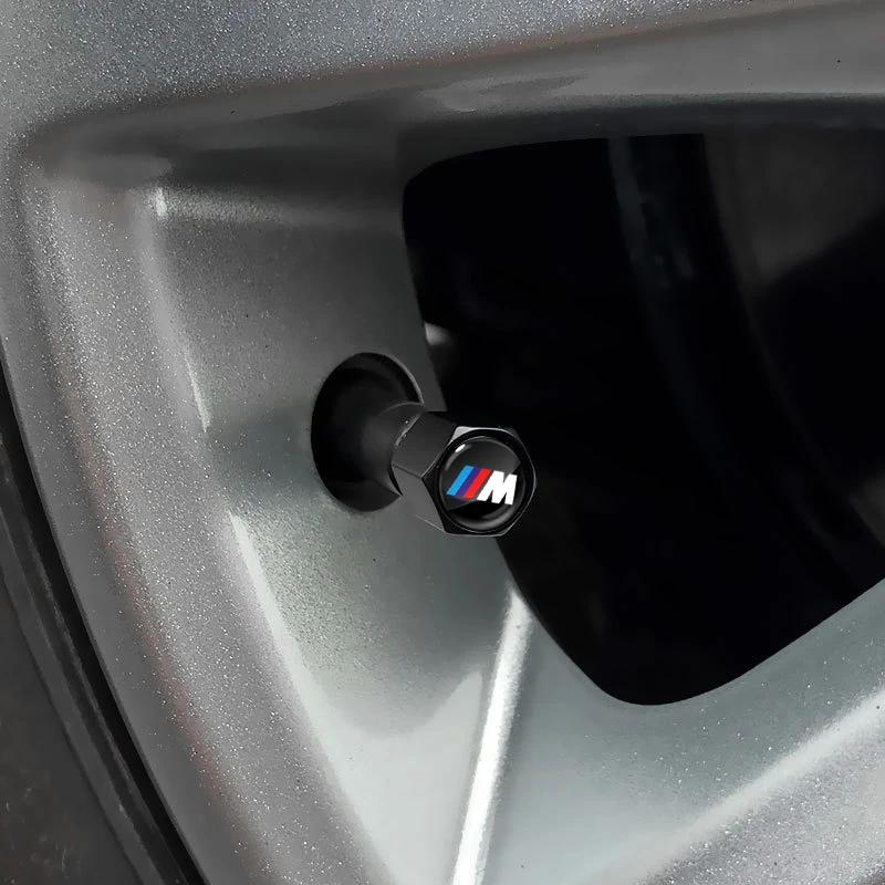 Modische Auto-Reifenventilkappen mit Auto-Emblem Schlüsselanhänger-Set Für BMW E53 E70 E71 E72 E83 X1 X2 X3 X4 X5 X6 X7 E84 F48 F49 F39
