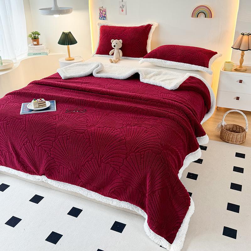 

Spring New Double-sided Tuff Fleece Blanket,thickened Lamb Fleece Blanket,used To Homecomfortable and Soft Sofa Cover Blanket 70X100cm