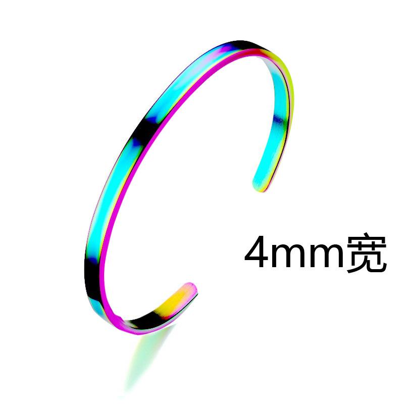 Noter Herren Edelstahl Armband 4/6/8mm Öffnungsarmreif Geschenk für ihn Pulsera Hombre Pulseira Masculina Aço Inoxidável Joias