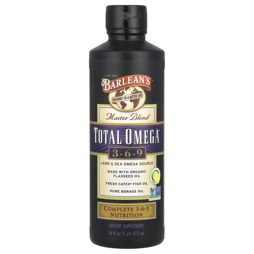 Barlean'S, Master Blend, Total Omega® 3 6 9, Lemonade, 473 Ml (16 Fl Oz)