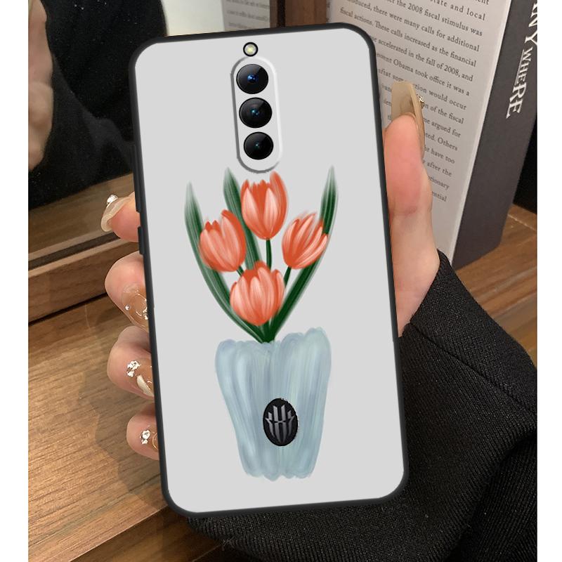 Tulip Flower Case For Nubia Red Magic 8S 9S Pro Plus 6S 7S 6 7 Pro 6R 5G RedMagic 9 8 10 Pro Plus Coque