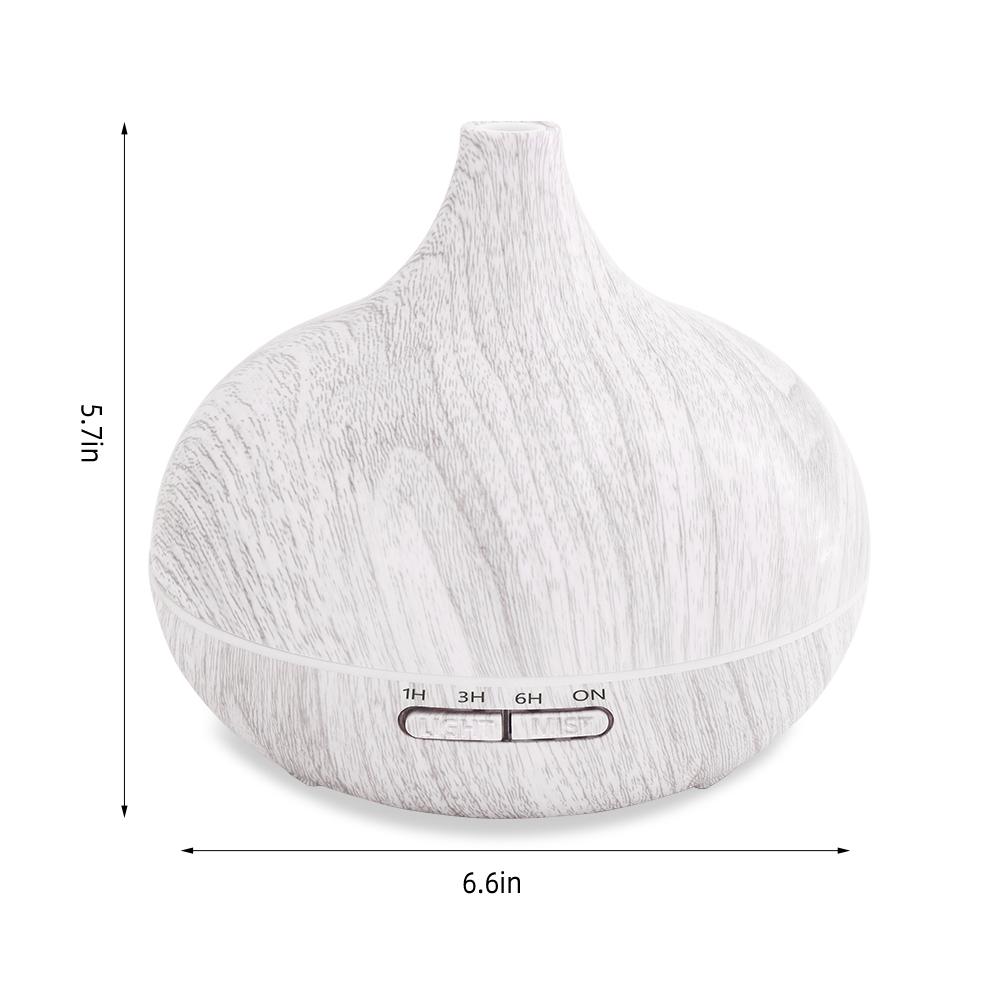 

Diffuser For Home 550ml Wood Grain Essential Oil Diffuser Ultrasonic Aromatherapy Humidifier with Remote Control 6 Bottles of E