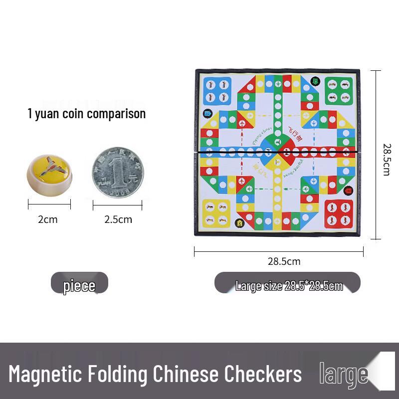 Magnetic Folding Portable Ludo Game Board Set (2-Pack)