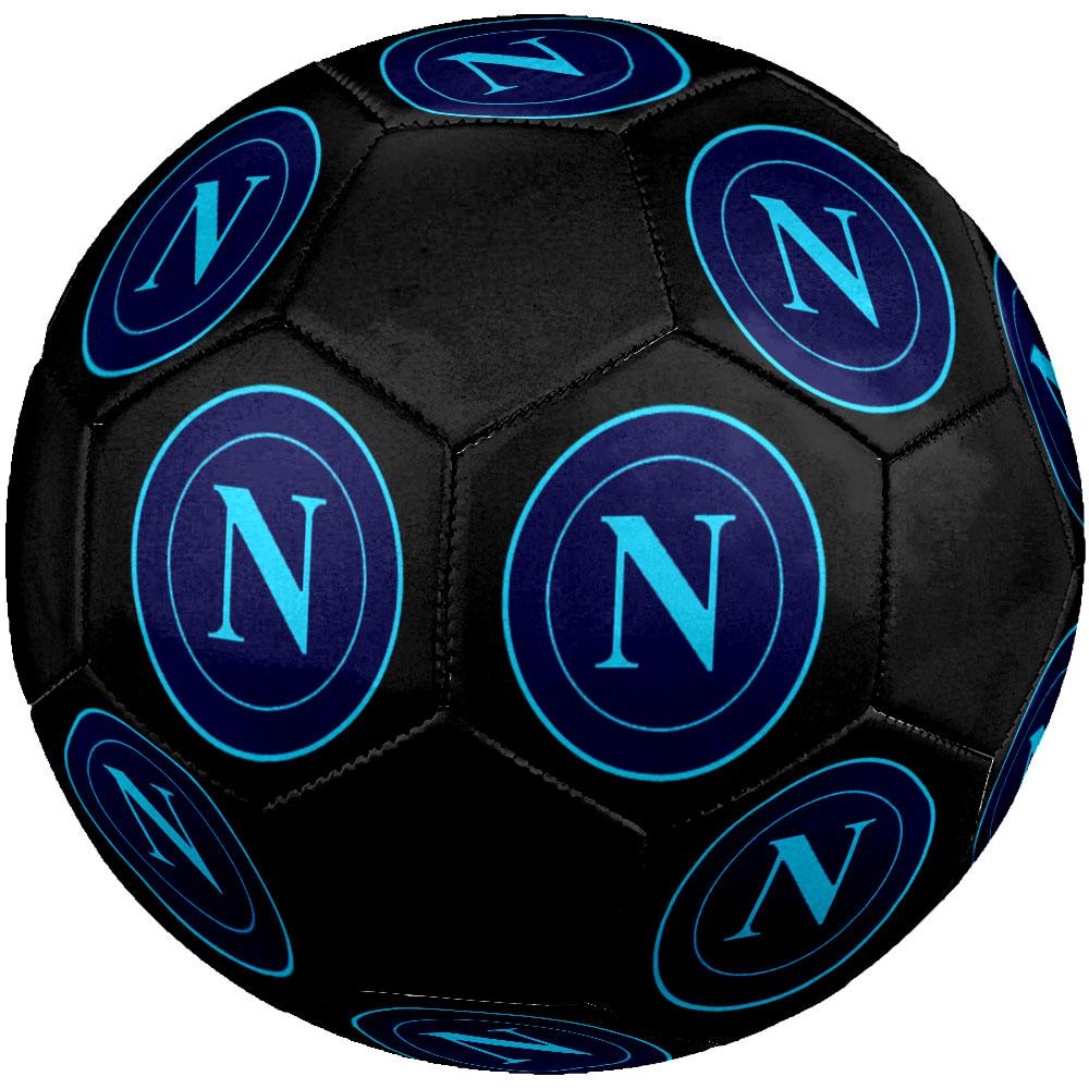SSC Napoli Size 5 Soccer Ball, Machine-Stitched PVC, Durable & High Bounce, All Ages Fit, Fan Merchandise, Matches & Outdoor Use.