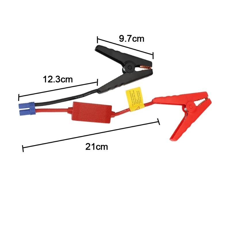 Car Trucks Emergency Jump Cable Clamps - Universal with EC5 Plug Connector, 12V Jump Starter Alligator Clip